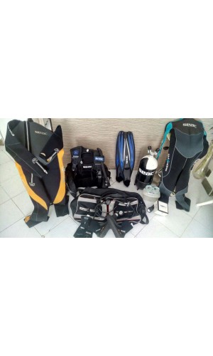 ست کامل حرفه ای تجهیزات غواصی SEAC ایتالیا